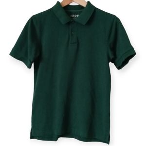 IZOD Boys' Green Short Sleeves  Polo  Shirt. Size L (14-16)